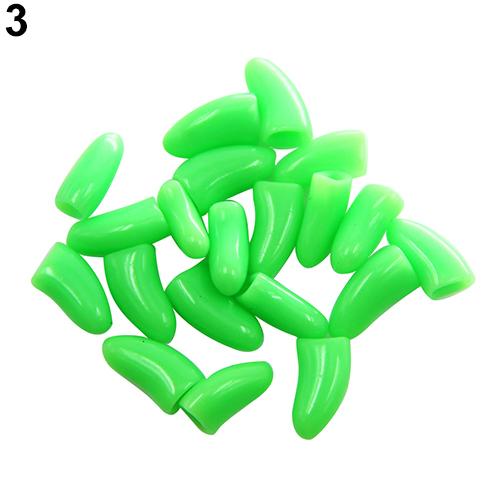 20Pcs Colorful Soft Silicone Cat Nail Cap - Exinoz