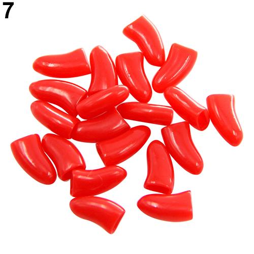 20Pcs Colorful Soft Silicone Cat Nail Cap - Exinoz