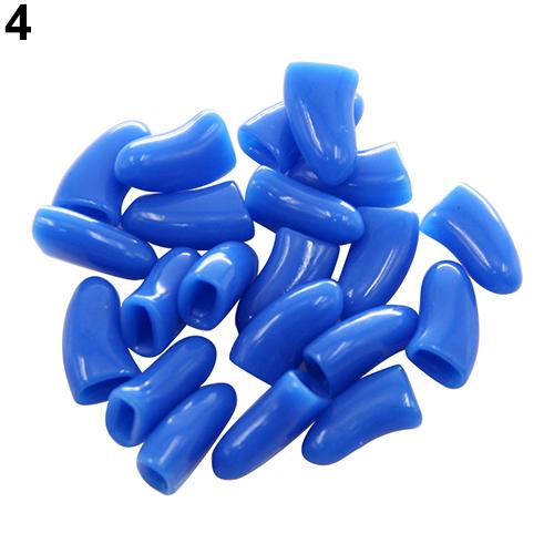 20Pcs Colorful Soft Silicone Cat Nail Cap - Exinoz