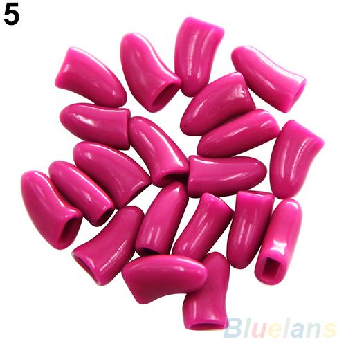 20Pcs Colorful Soft Silicone Cat Nail Cap - Exinoz