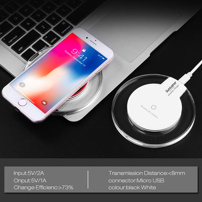 Wireless Quick Charging Pad For Samsung Galaxy S8/S8 Plus/iPhone 8 / 8 Plus / X - Exinoz