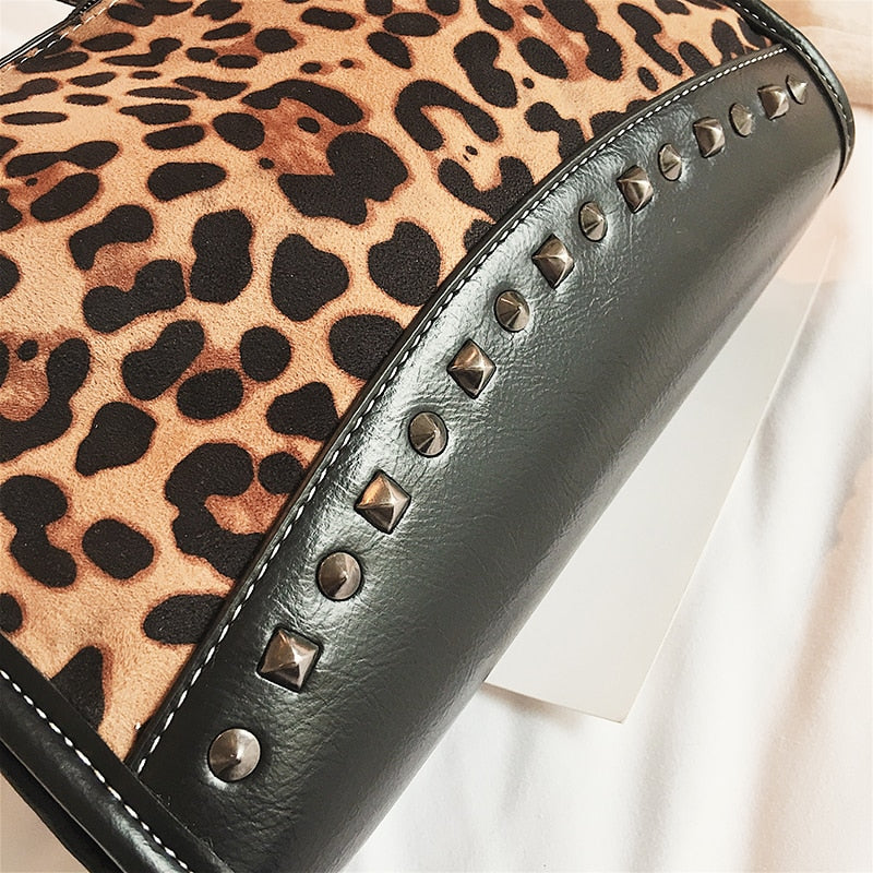 EXINOZ Leopard Handbag For Women