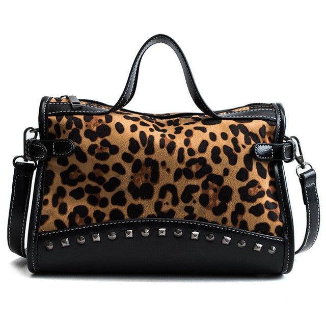 EXINOZ Leopard Handbag For Women