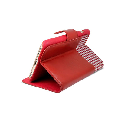 iPhone 6 / iPhone 6S Leather Wallet Case [RED] - Exinoz