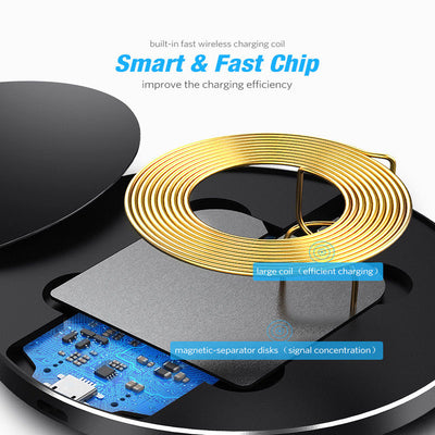QI Wireless Fast Charger Cordless Charging Pad - Exinoz