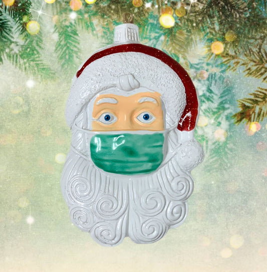 Santa Christmas Facemask Ornament 2020