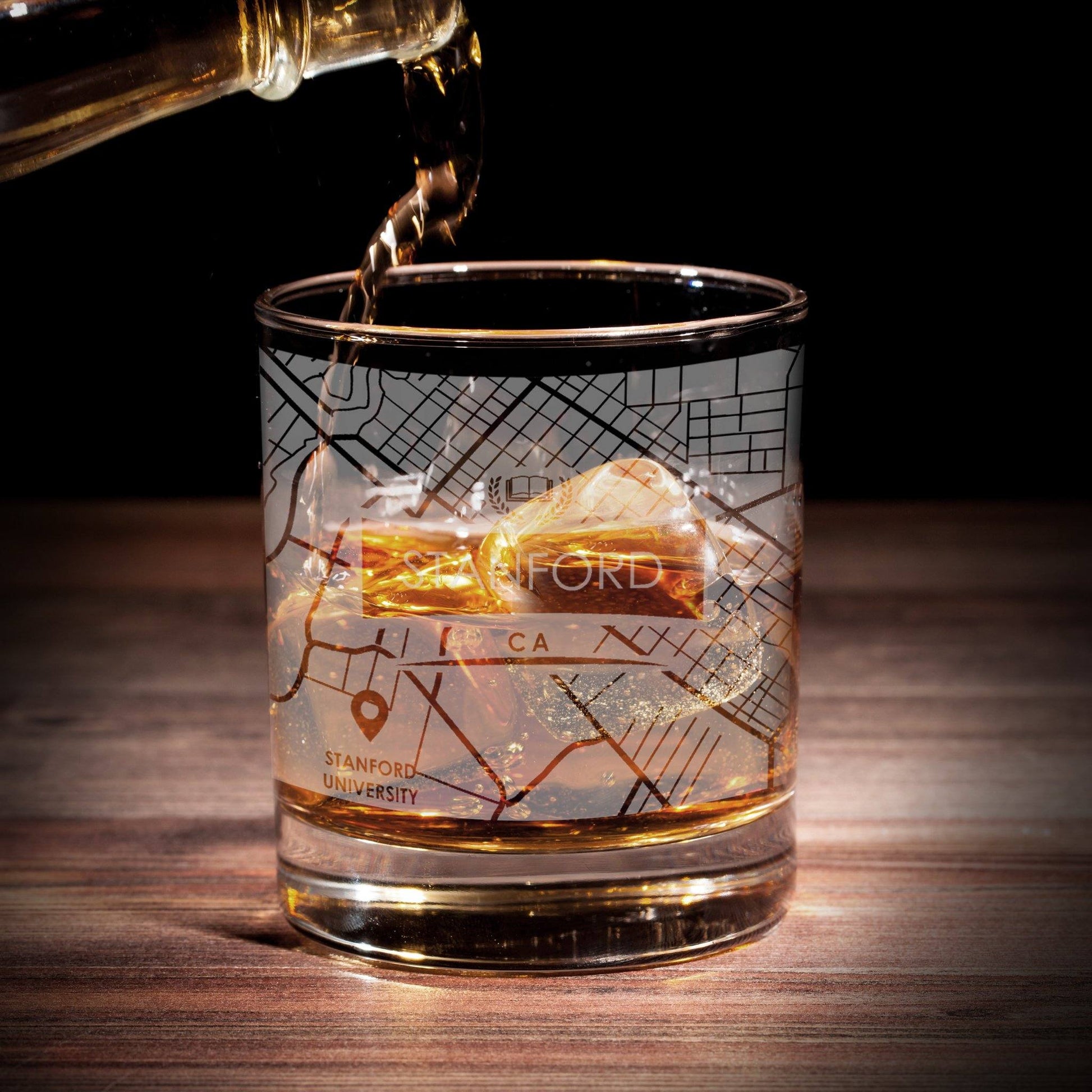 ETCHED CITY MAP GLASSES (Set of Two) - Exinoz