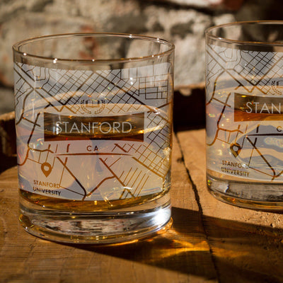ETCHED CITY MAP GLASSES (Set of Two) - Exinoz