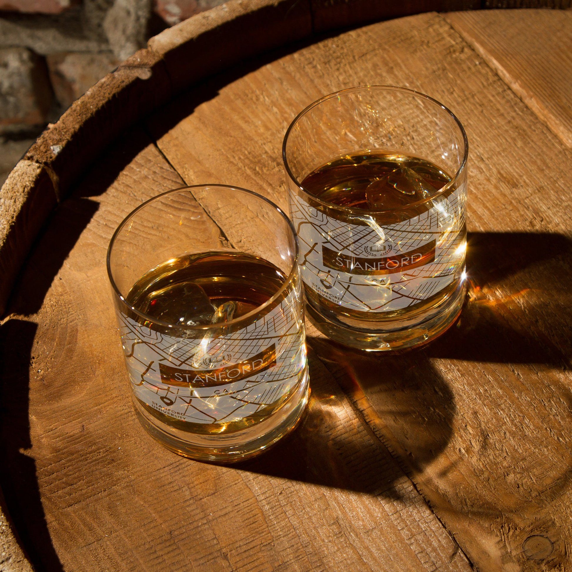 ETCHED CITY MAP GLASSES (Set of Two) - Exinoz