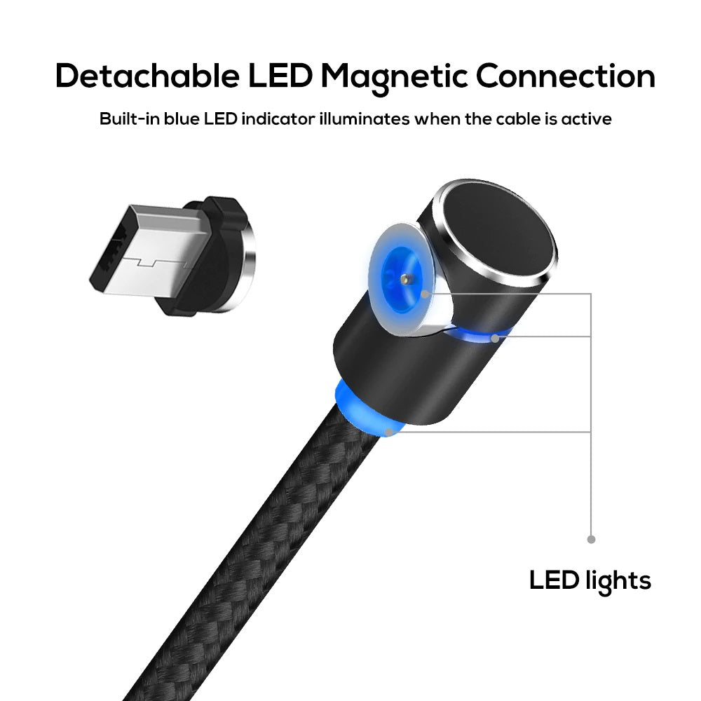 Exinoz 2m Fast Charging Magnetic Cable with LED Indicator - Exinoz